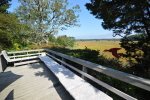 Plenty of seating overlooking Boat Meadow River